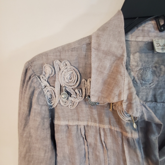 Daniela Dallavalle Arte Pura Long Sleeve Button Up Shirt New without Tags - Picture 2 of 6